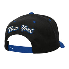 NHL New York Rangers Mitchell & Ness Backside Script 2-Tone Pro Crown Adjustable Hat - Black/Blue
