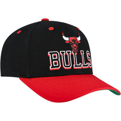 Chicago Bulls Backside Script 2-Tone Pro Crown Adjustable Hat Black/Red