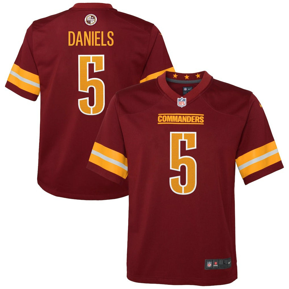 NFL Jayden Daniels Washington Commanders Youth Game Jersey - Burgundy