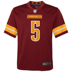 NFL Jayden Daniels Washington Commanders Youth Game Jersey - Burgundy