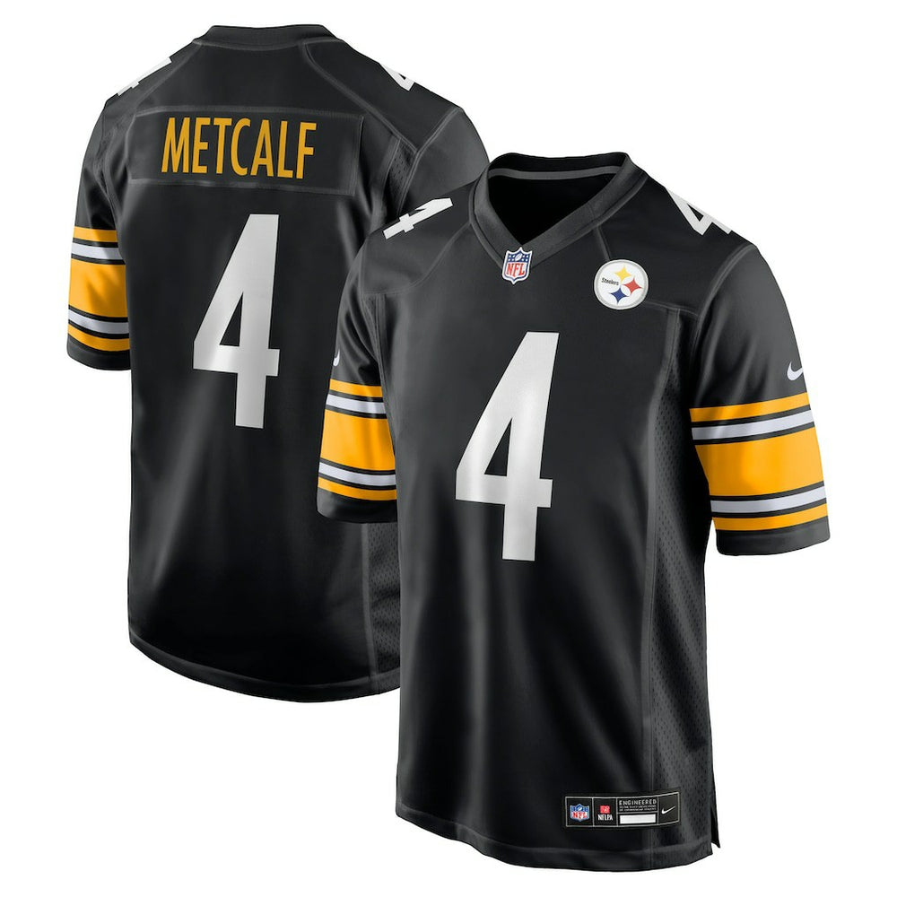 NFL DK Metcalf Pittsburgh Steelers Youth Game Jersey - Black