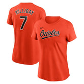 Jackson Holliday Baltimore Orioles Nike Women's Cooperstown Collection Fuse Name & Number T-Shirt - Orange T-shirts