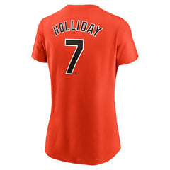 Jackson Holliday Baltimore Orioles Nike Women's Cooperstown Collection Fuse Name & Number T-Shirt - Orange T-shirts