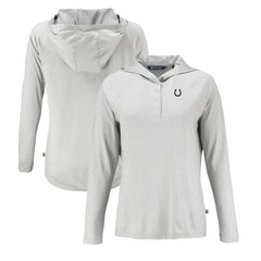 Indianapolis Colts Cutter & Buck Women's Coastline Epic Comfort Eco Recycled Raglan Pullover Hoodie Gray