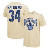 NHL Auston Matthews Toronto Maple Leafs Majestic Threads Dynasty Name & Number Tri-Blend T-Shirt - Cream