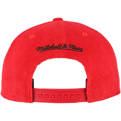 Mitchell & Ness Chicago Cubs Male Adult Corduroy Snapback Hat - Red Hats