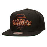 San Francisco Giants Mitchell & Ness Double Up Snapback Hat - Black Hats