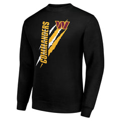 Washington Commanders Starter Color Scratch Team Graphic Fleece Pullover Sweatshirt Black