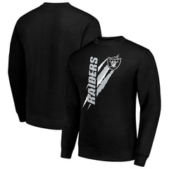 Las Vegas Raiders Starter Color Scratch Team Graphic Fleece Pullover Sweatshirt Black