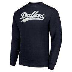 Dallas Cowboys Starter Tailsweep Team Graphic Tri-Blend Fleece Pullover Sweatshirt Navy