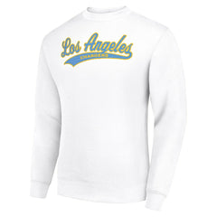 Los Angeles Chargers Starter Tailsweep Team Graphic Tri-Blend Fleece Pullover Sweatshirt White