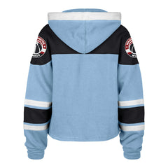 Washington Wizards '47 Women's 2024/25 City Edition Superior Cropped Lace-Up Pullover Hoodie Light Blue