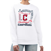 Cleveland Guardians G-III 4Her by Carl Banks Women's Collage Team Graphic Fleece Pullover Hoodie - White Hoodies