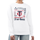 Minnesota Twins G-III 4Her by Carl Banks Women's Collage Team Graphic Fleece Pullover Hoodie - White Hoodies