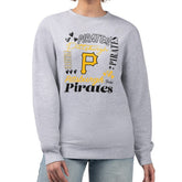 Pittsburgh Pirates G-III 4Her by Carl Banks Women's Collage Team Graphic Fleece Pullover Hoodie - Heather Gray Hoodies