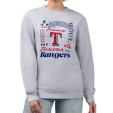 Texas Rangers G-III 4Her by Carl Banks Women's Collage Team Graphic Fleece Pullover Hoodie - Heather Gray Hoodies