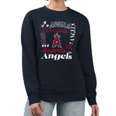 Los Angeles Angels G-III 4Her by Carl Banks Women's Collage Team Graphic Fleece Pullover Hoodie - Navy Hoodies