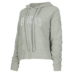 Milwaukee Bucks Concepts Sport Women's Ventura Comfy Pullover Hoodie Gray