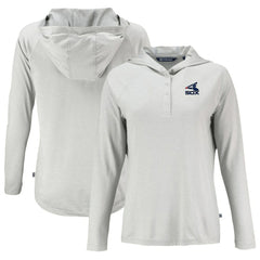 Chicago White Sox Cutter & Buck Women's Cooperstown Collection Coastline Epic Comfort Eco Recycled Hoodie Raglan Long Sleeve T-Shirt - Gray Hoodies