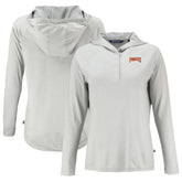 Pittsburgh Pirates Cutter & Buck Women's Cooperstown Collection Coastline Epic Comfort Eco Recycled Hoodie Raglan Long Sleeve T-Shirt - Gray Hoodies