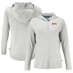 Pittsburgh Pirates Cutter & Buck Women's Cooperstown Collection Coastline Epic Comfort Eco Recycled Hoodie Raglan Long Sleeve T-Shirt - Gray Hoodies