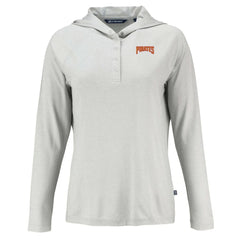 Pittsburgh Pirates Cutter & Buck Women's Cooperstown Collection Coastline Epic Comfort Eco Recycled Hoodie Raglan Long Sleeve T-Shirt - Gray Hoodies