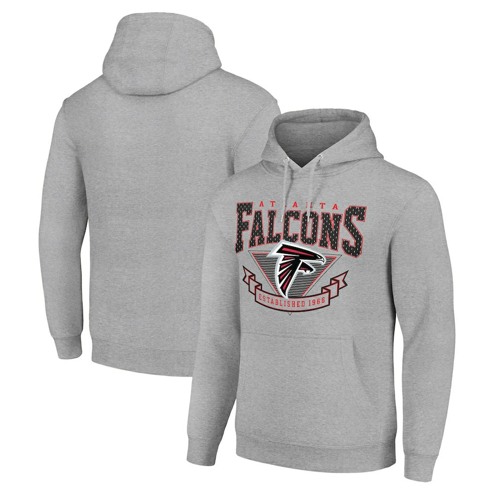 Atlanta Falcons Starter ‘80s Inspired Pullover Hoodie Heather Gray