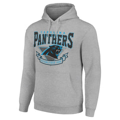 Carolina Panthers Starter ‘80s Inspired Pullover Hoodie Heather Gray