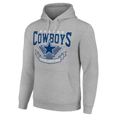 Dallas Cowboys Starter ‘80s Inspired Pullover Hoodie Heather Gray