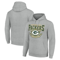 Green Bay Packers Starter ‘80s Inspired Pullover Hoodie Heather Gray