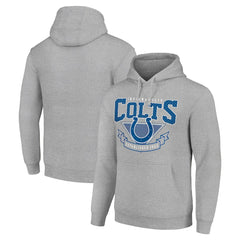 Indianapolis Colts Starter ‘80s Inspired Pullover Hoodie Heather Gray