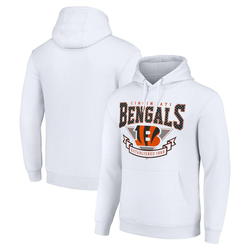Cincinnati Bengals Starter ‘80s Inspired Pullover Hoodie White