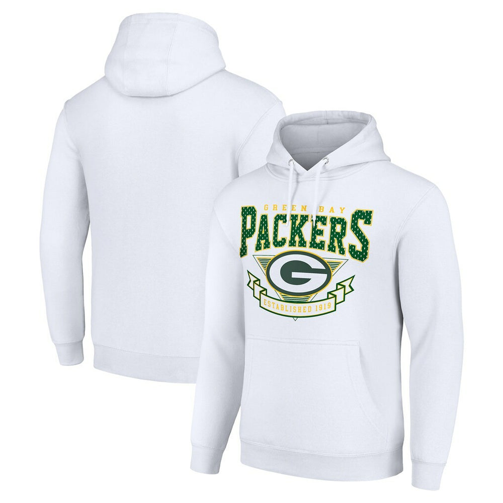 Green Bay Packers Starter ‘80s Inspired Pullover Hoodie White