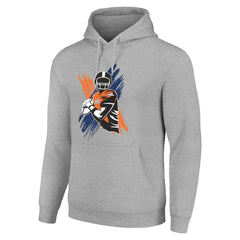 Denver Broncos Starter Player X Fleece Pullover Hoodie Heather Gray