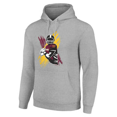 Washington Commanders Starter Player X Fleece Pullover Hoodie Heather Gray