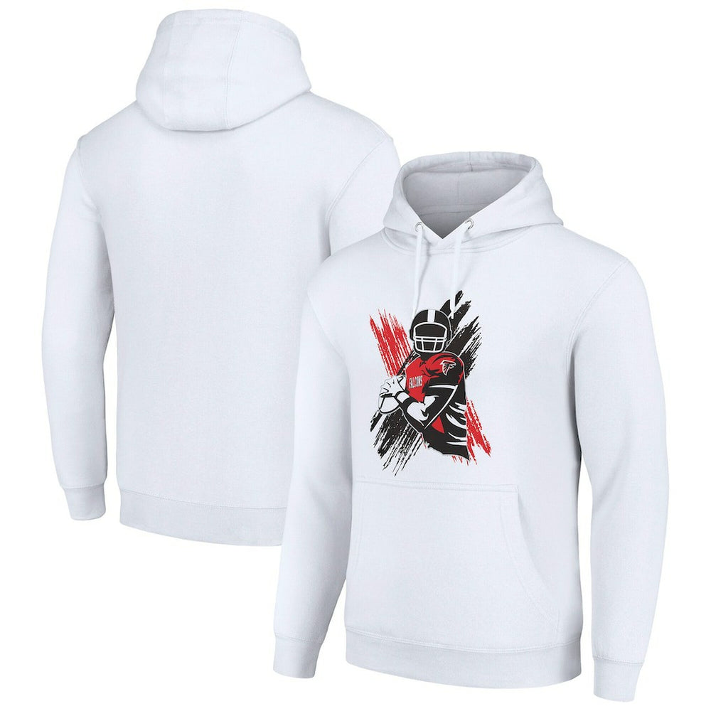 Atlanta Falcons Starter Player X Fleece Pullover Hoodie White
