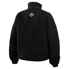 Las Vegas Raiders WEAR by Erin Andrews Women's Polar Fleece Half-Zip Jacket Black