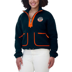 Chicago Bears WEAR by Erin Andrews Women's Polar Fleece Half-Zip Jacket Navy