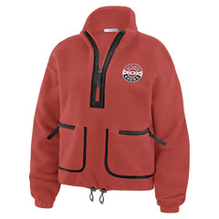 San Francisco 49ers WEAR by Erin Andrews Women's Polar Fleece Half-Zip Jacket Scarlet