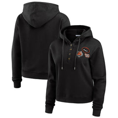 Cincinnati Bengals WEAR by Erin Andrews Women's Waffle Hoodie Pullover Top Black