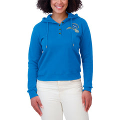 Los Angeles Chargers WEAR by Erin Andrews Women's Waffle Hoodie Pullover Top Powder Blue
