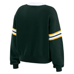 Green Bay Packers WEAR by Erin Andrews Women's Lace-Up Pullover Sweatshirt Green