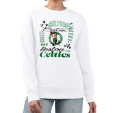 Boston Celtics G-III 4Her by Carl Banks Women's Collage Team Graphic Fleece Pullover Sweatshirt White