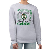 Boston Celtics G-III 4Her by Carl Banks Women's Collage Team Graphic Fleece Pullover Sweatshirt Heather Gray