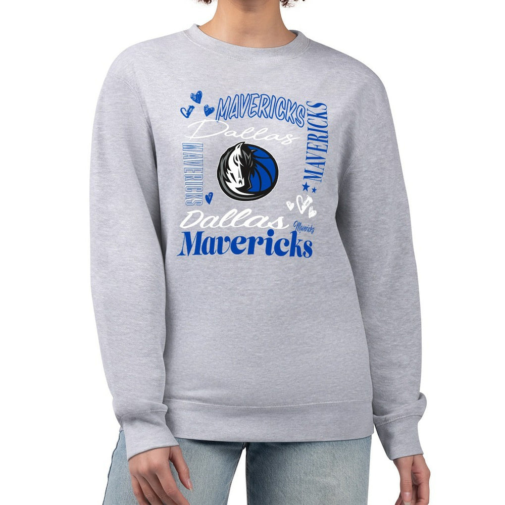 Dallas Mavericks G-III 4Her by Carl Banks Women's Collage Team Graphic Fleece Pullover Sweatshirt Heather Gray