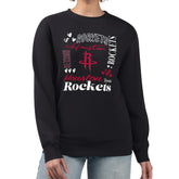 Houston Rockets G-III 4Her by Carl Banks Women's Collage Team Graphic Fleece Pullover Sweatshirt Black