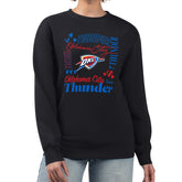 Oklahoma City Thunder G-III 4Her by Carl Banks Women's Collage Team Graphic Fleece Pullover Sweatshirt Black