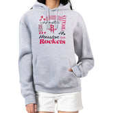 Houston Rockets G-III 4Her by Carl Banks Women's Team Collage Graphic Fleece Pullover Hoodie Heather Gray