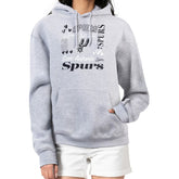 San Antonio Spurs G-III 4Her by Carl Banks Women's Team Collage Graphic Fleece Pullover Hoodie Heather Gray