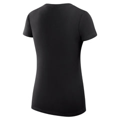 Los Angeles Lakers G-III 4Her by Carl Banks Women's Super-Slim Fit Lightweight Team Name Collage Graphic V-Neck T-Shirt Black